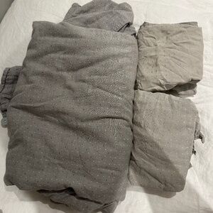 West Elm Organic Cotton Duvet Cover & Pillowcases